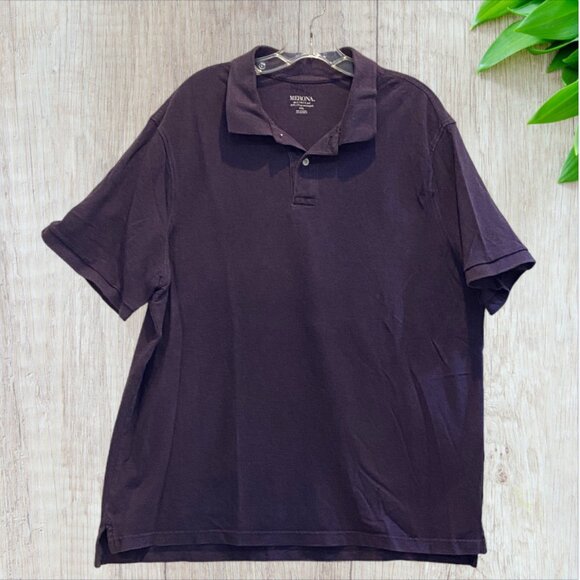 MERONA -- Purple Polo, Large Man, Collared, Button Down, Short Sleeve, XXL - Picture 2 of 8